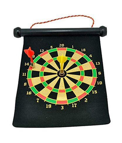 Two-Sided Magnetic Dart Board – Velvet & Steel Surfaces with 4 Darts