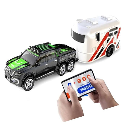 Mini Alloy Off-Road Car for Child Remote Control Car Toy Car with Lights Metal Body Stunt Car