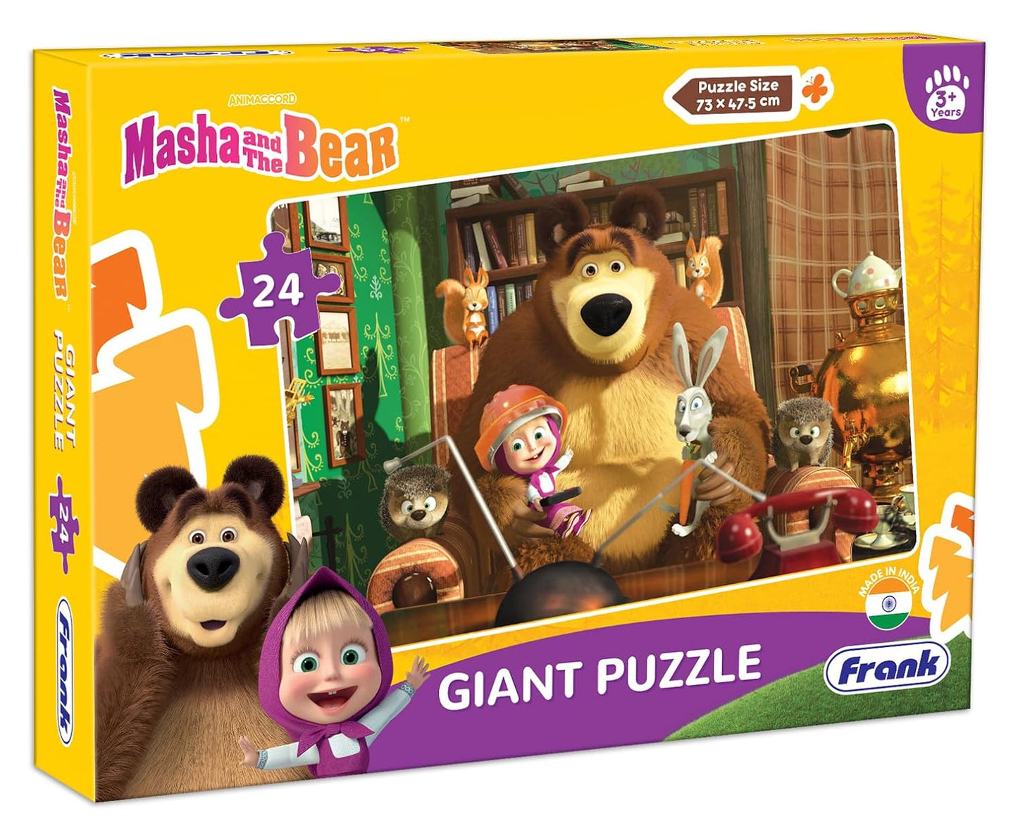 Masha and The Bear Wildlife Giant Floor Jigsaw Puzzle (24 Pieces) for Kids