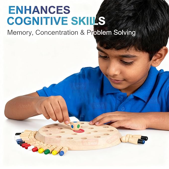 Wooden Memory Chess Colour Matching Game