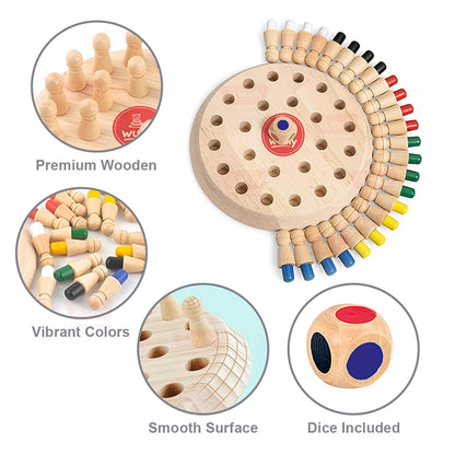 Wooden Memory Chess Colour Matching Game