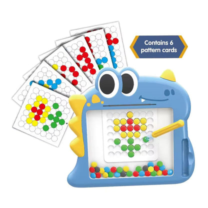 Dinosaur Magnetic Drawing Board for Toddlers, Magnetic Dot Art Game. (Assorted Colours)