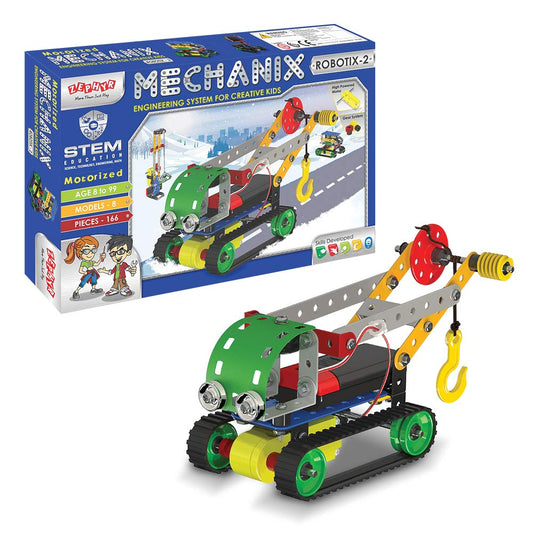 Mechanix Robotix-2 STEM Building Set – Motor & Gear Kit for Ages 8+