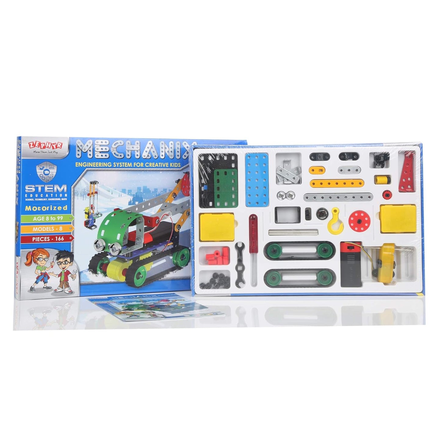 Mechanix Robotix-2 STEM Building Set – Motor & Gear Kit for Ages 8+