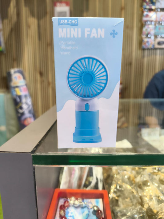 "USB Rechargeable Mini Fan – Portable Handheld Cooling Fan for Home, Office & Travel" (Assorted Colours)