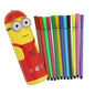Minions Cartoon Character Sketch Pens Box, 12 Colored Pens for Kids