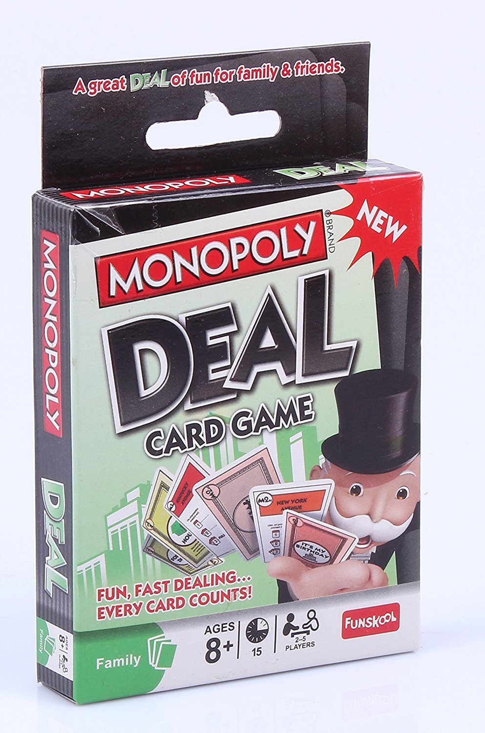Monopoly Deal Card Game for Kids Boys & Girls (Ages: 8+; Players: 2 to 5)