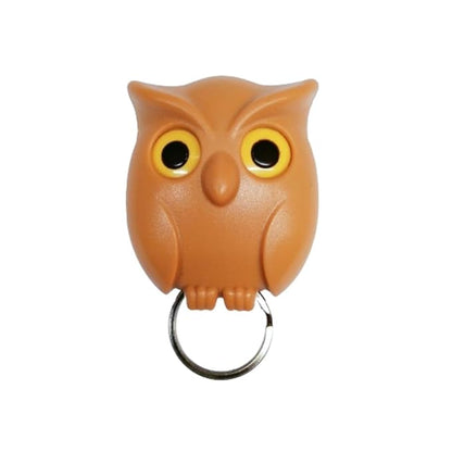 Owl Shaped Magnetic Wall Key Holder, Automatic Open Close Eyes, Creative Key Hanger Holder
