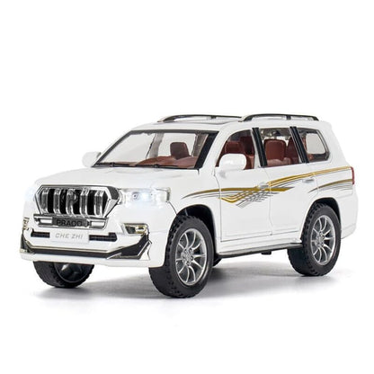1:24 Prado Diecast Metal Pullback Toy car (White)