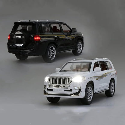 1:24 Prado Diecast Metal Pullback Toy car (White)