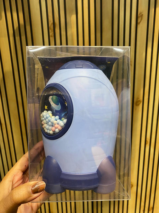 Piggy Bank for Kids (Rocket) (Blue)