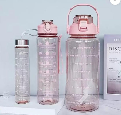 3-in-1 Transparent Water Bottle Set (2000ML, 900ML, 300ML)