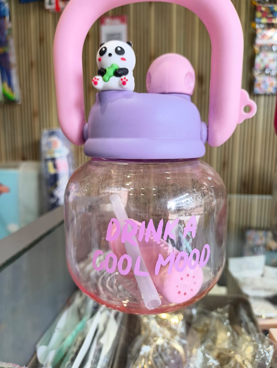 Cute Panda Kids Water Bottle (Assorted Colours)