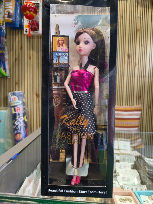 Pink And Black Dress Fashion Doll for Kids