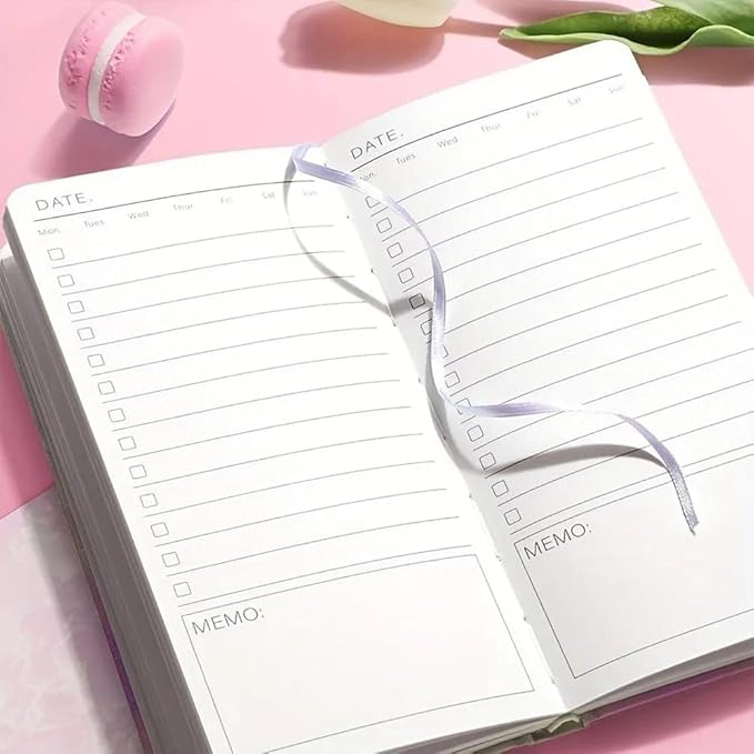 Glitter Gradient To-Do Notepad And Checklist Diary (Canvallaria Flower) (Purple)