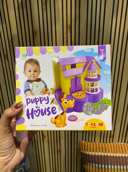 Puppy House Coins Bank for Kids (Pink)