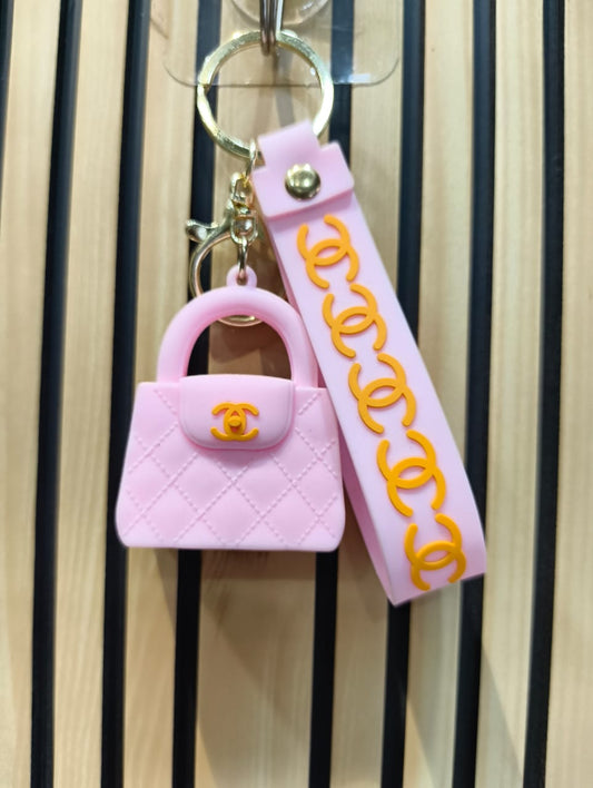 Cute Chanel Sillicon Bag Keychains (Assorted Colours)