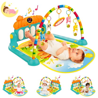 Baby Musical Play Gym with Piano & Hanging Toys – 0 to 12 Months Activity Mat