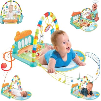 Baby Musical Play Gym with Piano & Hanging Toys – 0 to 12 Months Activity Mat