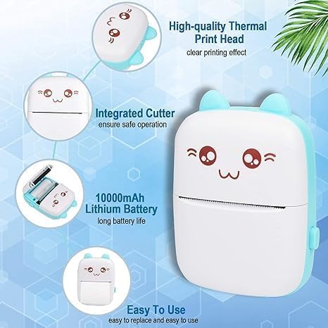 Mini Portable Bluetooth Thermal Printer – 57mm Photo & Label Printer