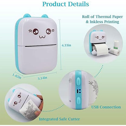 Mini Portable Bluetooth Thermal Printer – 57mm Photo & Label Printer