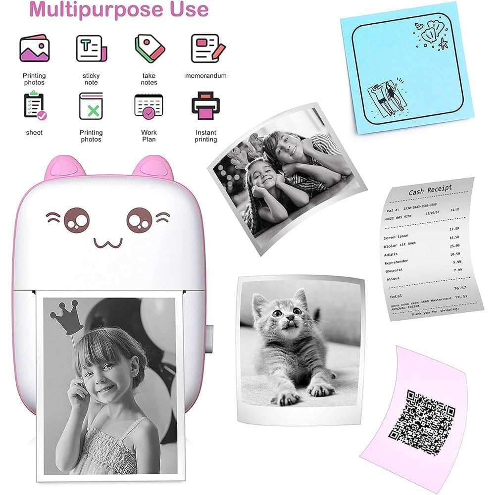 Mini Portable Bluetooth Thermal Printer – 57mm Photo & Label Printer
