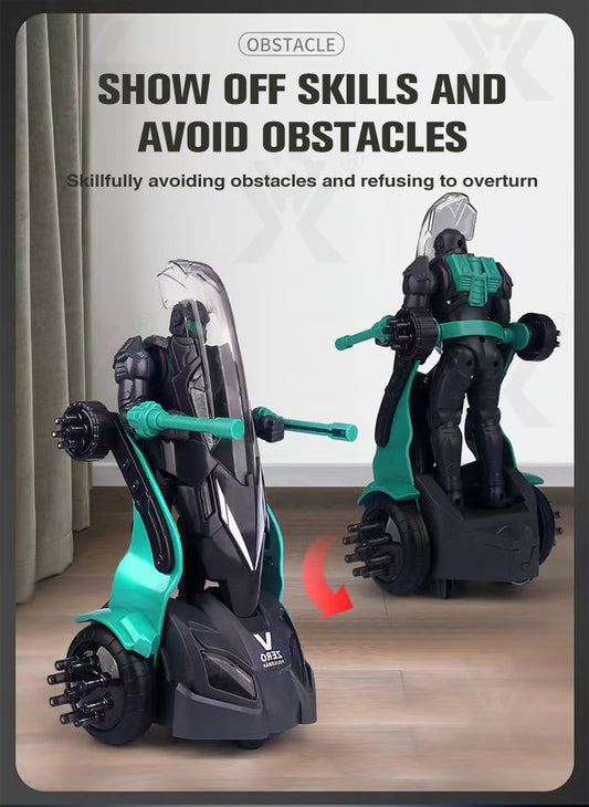 Policeman Robot Toy Vehicle with Lights, Music, B/O Mode & 360° Rotation for Kid|Boys|Girls (Color-as Shown), +3Yrs.