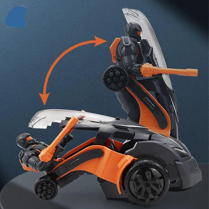 Policeman Robot Toy – 360° Rotating Vehicle with Lights & Music (3+ Years)