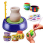 Pottery Wheel Kit - Battery Operated Pottery Wheel & Painting Kit for Beginners with Modeling Clay, Sculpting Clay & Tools
