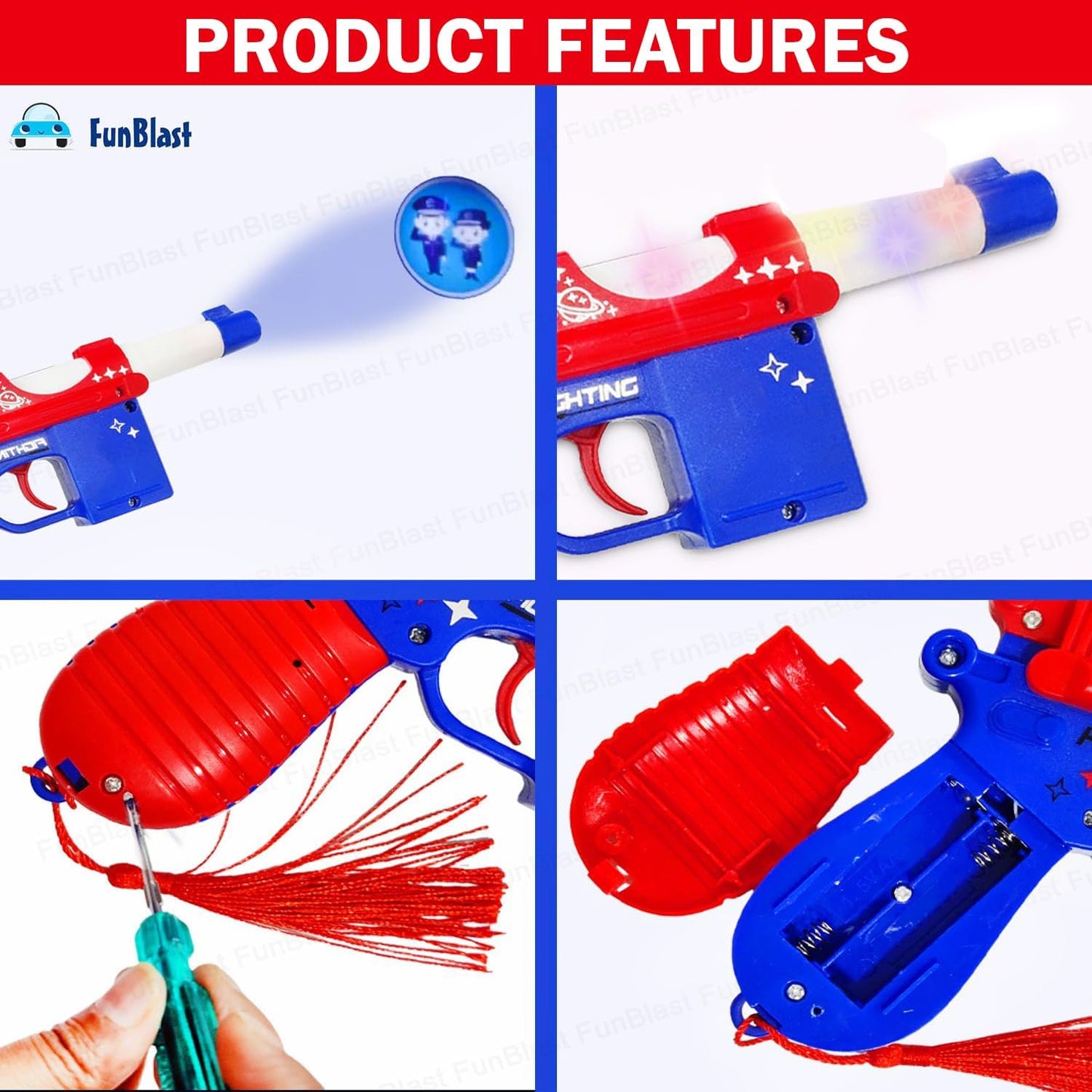 Gun Toys for Kids – Flash Gun Image Projecting Toy for Kids, Pretend Play Toys for Kids, Toy Gun with Sounds, Electric Gun Toy, Toy Gun Pistol for Kids
