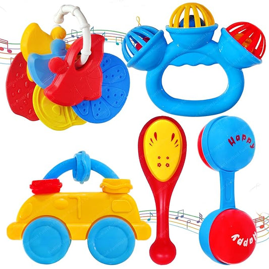 Rattles for Babies – Pack of 7 Pcs Rattle Toys| Sound Rattle Toys| For +3 Months Babies
