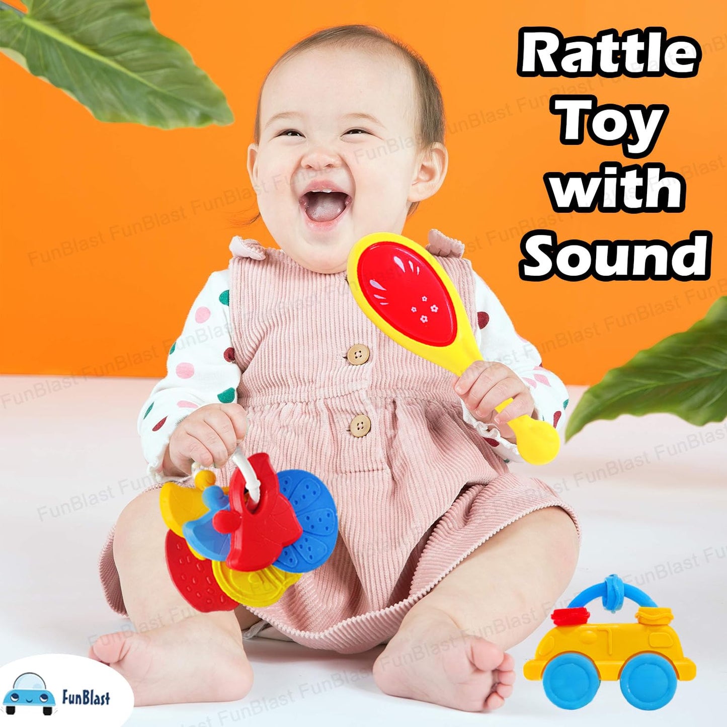Rattles for Babies – Pack of 7 Pcs Rattle Toys| Sound Rattle Toys| For +3 Months Babies
