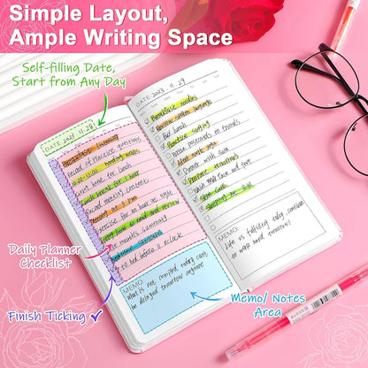 Glitter Gradient To-Do Notepad And Checklist Diary (Rose) (Pink)