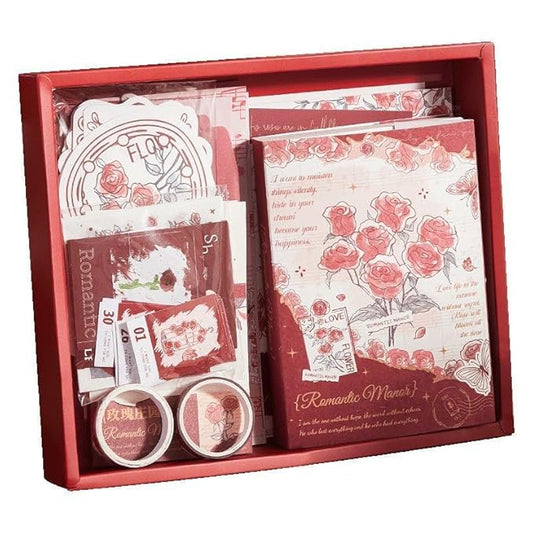 Vintage Scrapbooking Journal Kit  Aesthetic Sticker Journaling Scrapbook Photo Album (Romantic Manor Love)