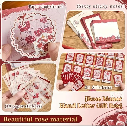 Vintage Scrapbooking Journal Kit  Aesthetic Sticker Journaling Scrapbook Photo Album (Romantic Manor Love)