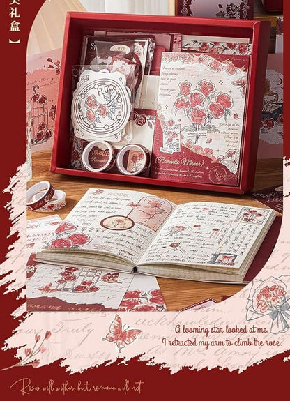 Vintage Scrapbooking Journal Kit  Aesthetic Sticker Journaling Scrapbook Photo Album (Romantic Manor Love)