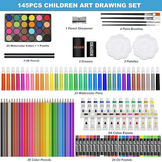 Art Set for Kids - 145 Pieces