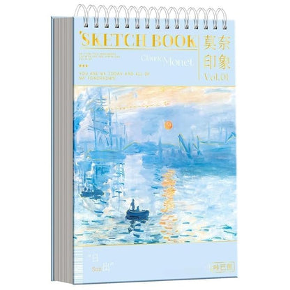 A4 Sketching Book for Artists – 60 Sheets Thick Paper Sketchpad for Drawing, Painting & Art Work – Hand-Painted Colored Lead Album (Blue - Sketching Book)