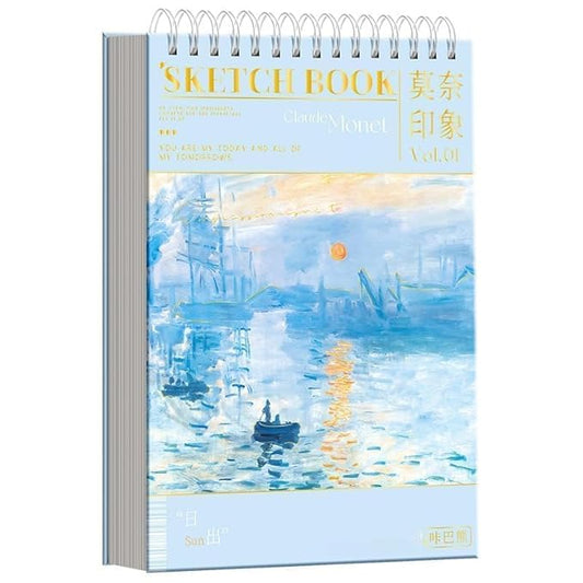A4 Sketching Book for Artists – 60 Sheets Thick Paper Sketchpad for Drawing, Painting & Art Work – Hand-Painted Colored Lead Album (Blue - Sketching Book)