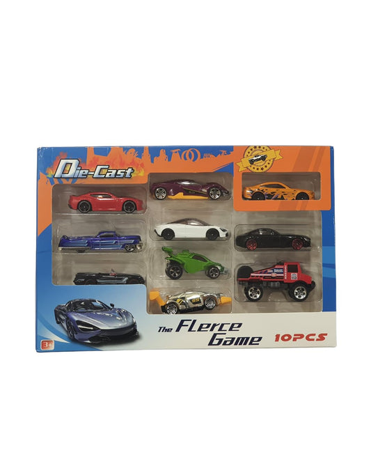 Die Cast Alloy Metal Model Car Set 1:64 Scale Toy Car Gift Car Set Collection Small Racing Car Set Mini Car Set for Kids Boys Toddler Set of 10 Cars Multicolor