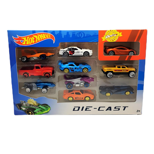 Die Cast Alloy Metal Model Car Set 1:64 Scale Toy Car Gift Car Set Collection Small Racing Car Set Mini Car Set for Kids Boys Toddler Set of 10 Cars Multicolor