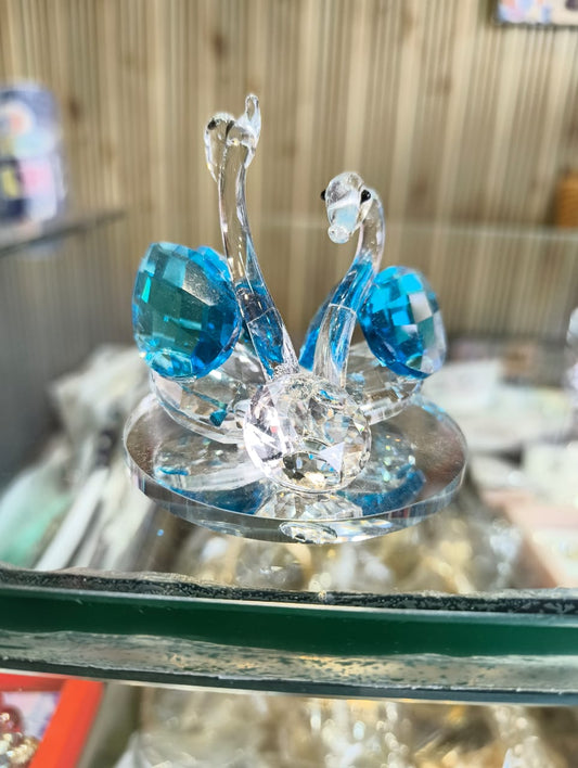Crystal Love Swans For Gifting (Blue)