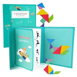 Magnetic Tangram Puzzle Book for Kids