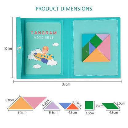 Magnetic Tangram Puzzle Book for Kids