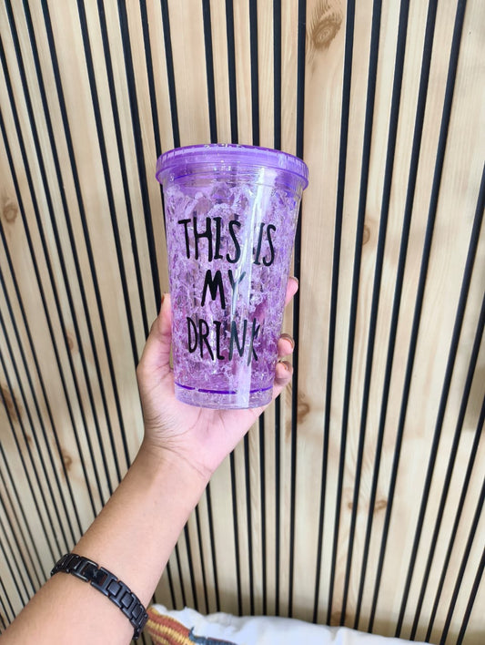 This Is My Drink Purple Sipper With Straw