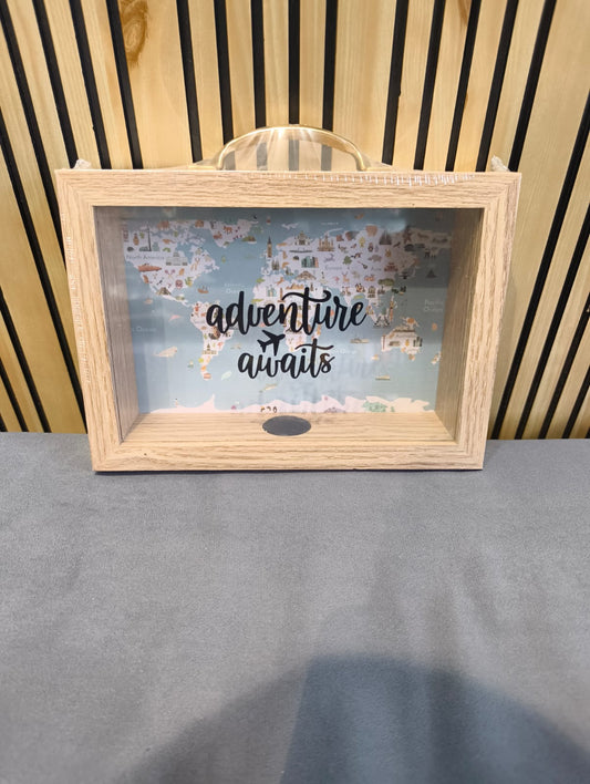 Adventure Awaits Transparent Money Bank For Savings