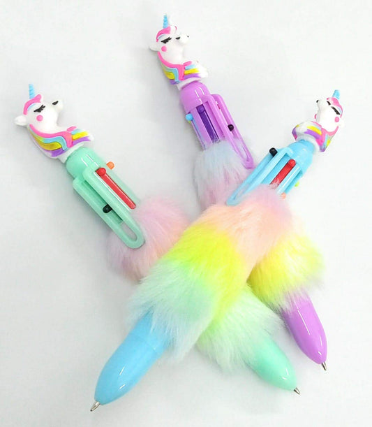 Unicorn 6-in-1 Multicolor Fur Pen – Pack of 1