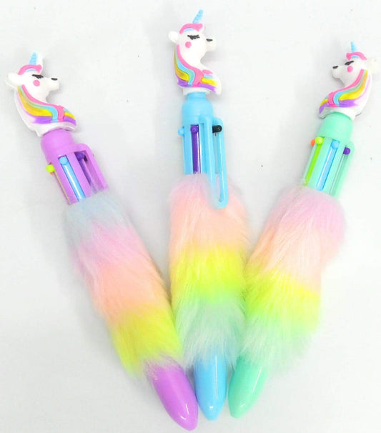 Unicorn 6-in-1 Multicolor Fur Pen – Pack of 1
