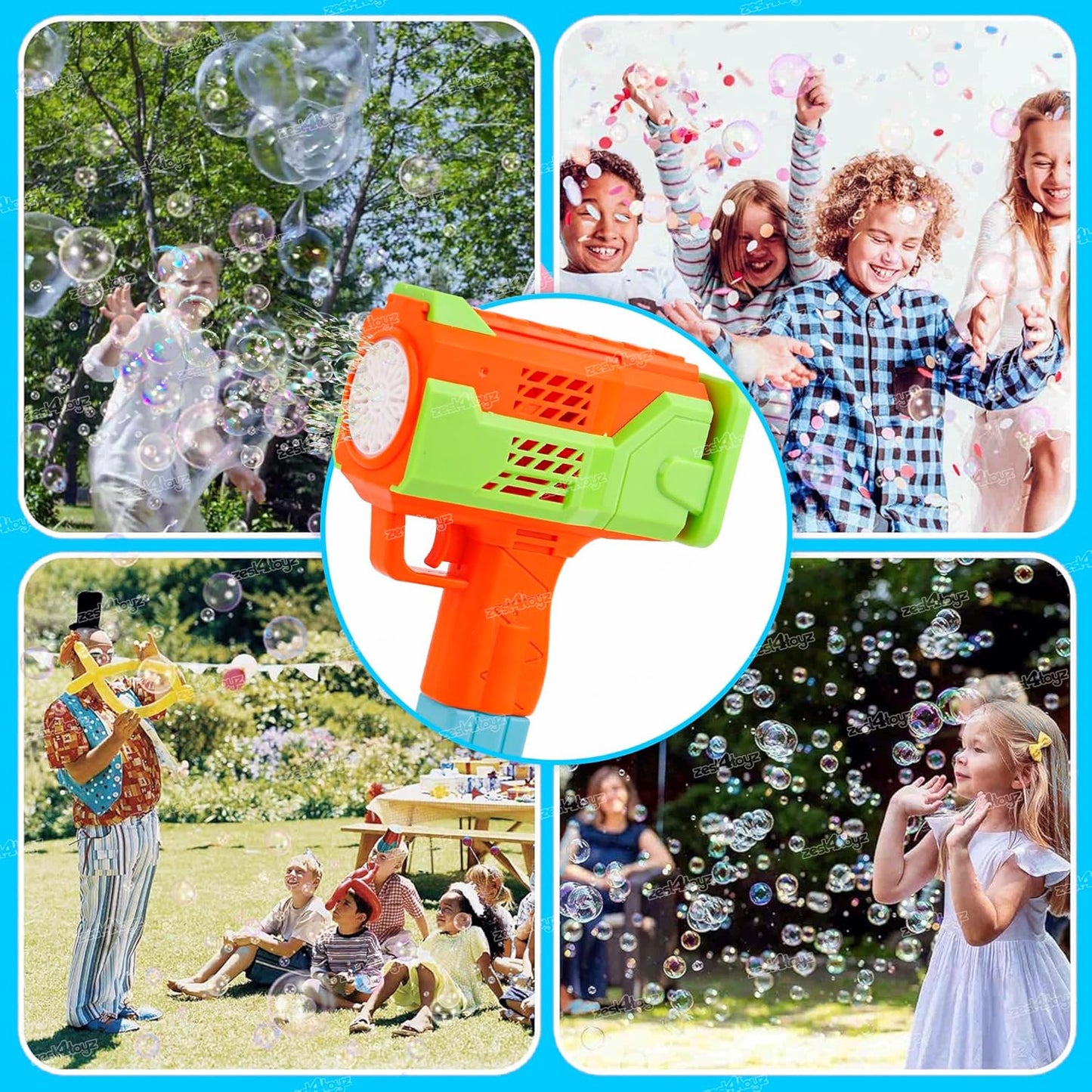 Bubble Gun for Kids Leak Proof Rechargeable Bubble Machine Toy for Kids Automatic Bubble Blower with Light, Music Best Gift for Children (Pack of 1)