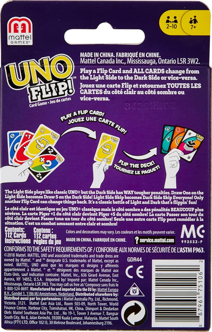 Uno Flip Side Card Game, Multi Color